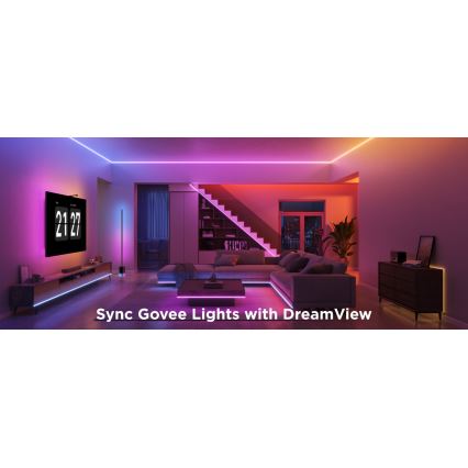 Bandă LED RGBICW dimabilă Govee COB 3780 diode 3m Wi-Fi Matter
