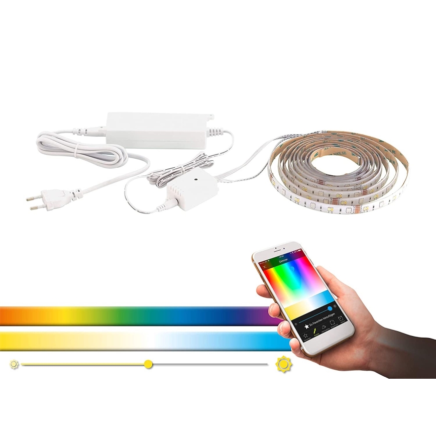 Bandă LED RGBW dimabilă 8m LED/24W/24/230V 2700-6500K ZigBee Eglo