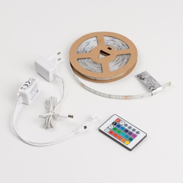 Bandă LED RGBW dimabilă, 9 W, 230 V, 5 m, Wi‑Fi + telecomandă