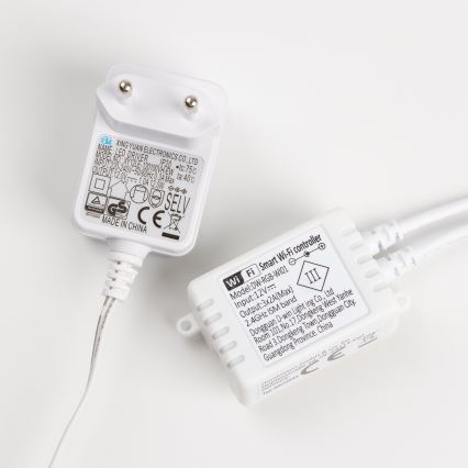 Bandă LED RGBW dimabilă, 9 W, 230 V, 5 m, Wi‑Fi + telecomandă