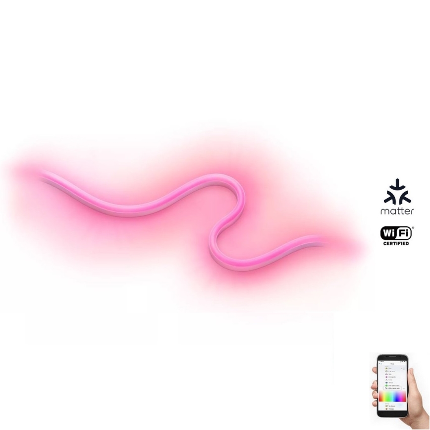 Bandă LED RGBW dimabilă de exterior 5m LED/24W/230V 2700-5000K Wi-Fi IP65 WiZ