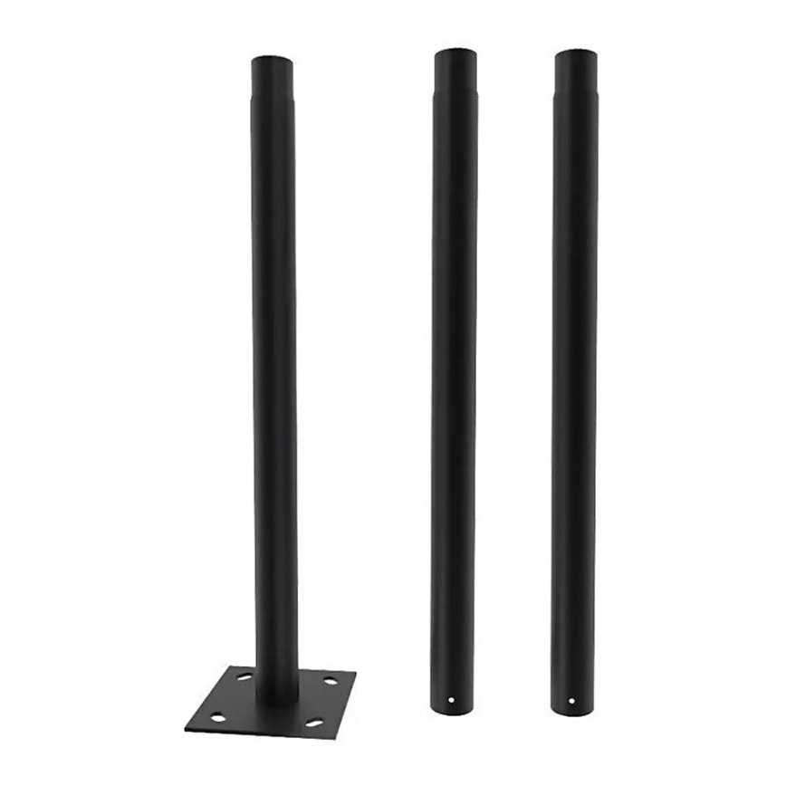 Bară metalică cu suport pentru lampă solară, 3 m