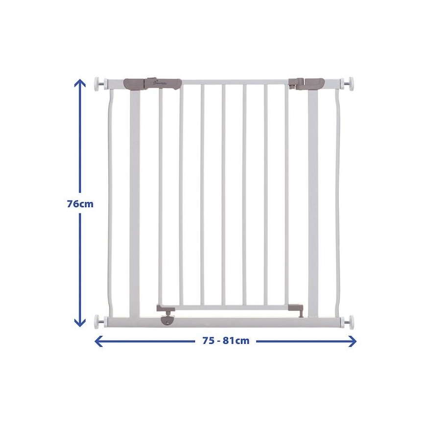 Barieră de siguranță AVA 75-81 cm albă Dreambaby
