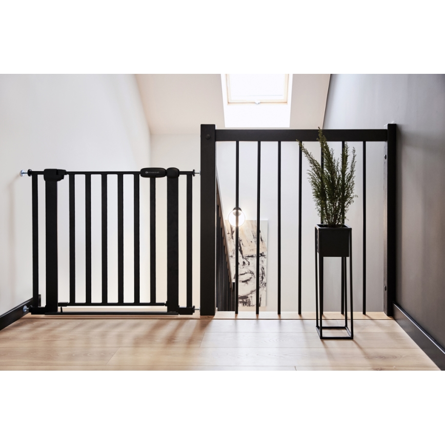 Barieră de siguranță KINDERKRAFT LOCK&GO 75-103 cm negru