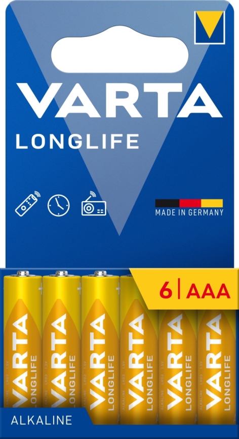Baterie alcalină 6 buc. Varta 4103101746 LONGLIFE AAA 1,5V