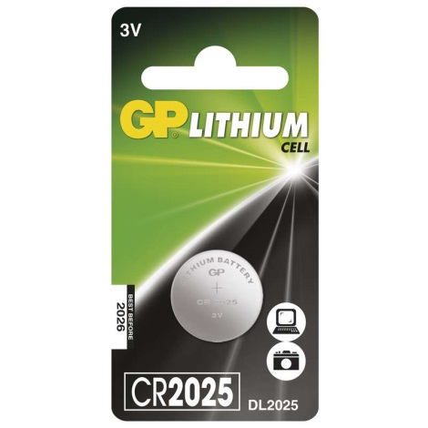 Baterie buton cu litiu CR2025 GP LITHIUM 3V/170 mAh