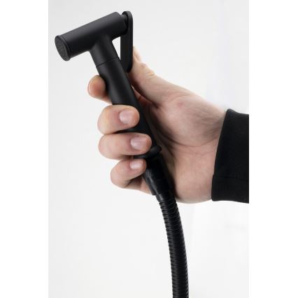 Baterie de bideu cu duș pentru instalare ascunsă Aqualine negru mat