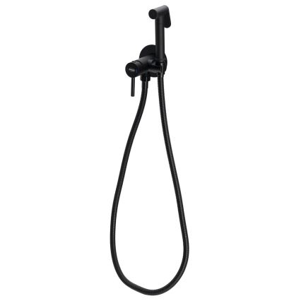 Baterie de bideu cu duș pentru instalare ascunsă Aqualine negru mat