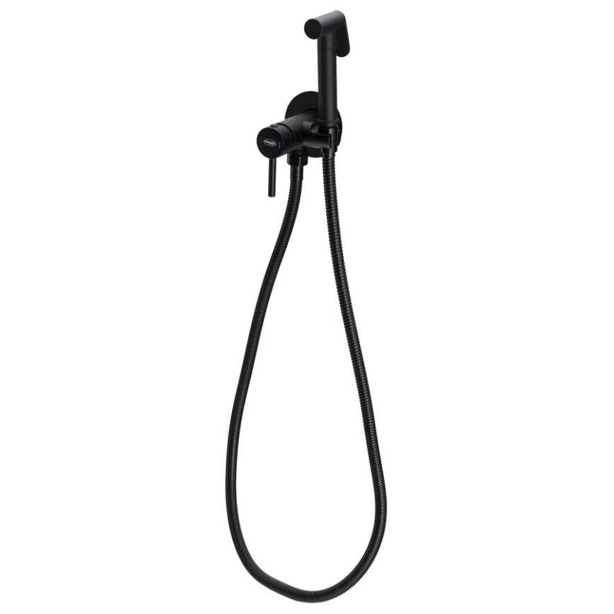 Baterie de bideu cu duș pentru instalare ascunsă Aqualine negru mat