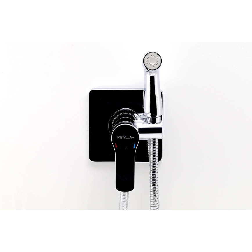 Baterie de bideu cu duș pentru instalare ascunsă Novaservis METALIA crom lucios