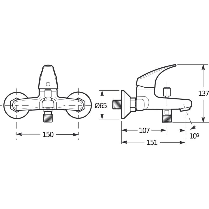 Baterie de cadă JIKA H3211N70044001 TALAS 13,7 cm crom lucios