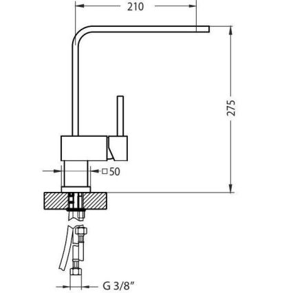 Baterie de chiuvetă ALVEUS 1134830 LAGUNA 28,6 cm cupru