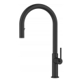 Baterie de chiuvetă cu cap de duș detașabil ALVEUS 1150895 ORION 44,2 cm negru mat