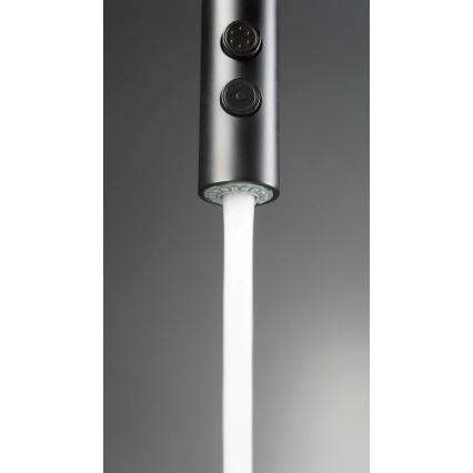 Baterie de chiuvetă cu cap de duș detașabil Deante BQO_N72M OLFATO negru