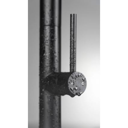 Baterie de chiuvetă cu cap de duș detașabil Deante BQO_N72M OLFATO negru