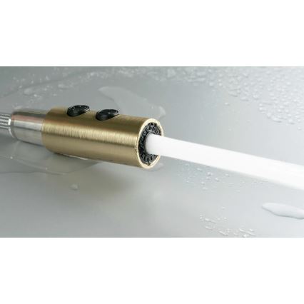 Baterie de chiuvetă cu cap de duș detașabil Deante BQO_R72M OLFATO auriu periat