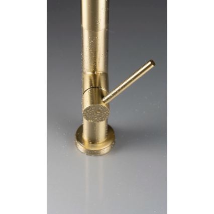 Baterie de chiuvetă cu cap de duș detașabil Deante BQO_R72M OLFATO auriu periat