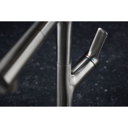 Baterie de chiuvetă cu cap de duș extractibil KFA Armatura 6623-220-22 DUERO DESIGN oțel inoxidabil