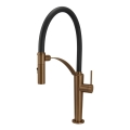 Baterie de chiuvetă cu pipă flexibilă Deante BRC_C72M CORDA bronz periat