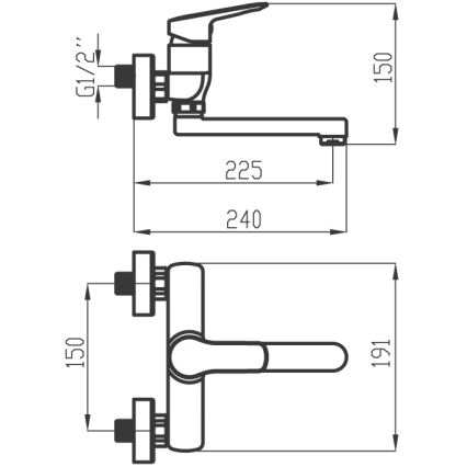 Baterie de chiuvetă/lavoar Novaservis METALIA crom lucios