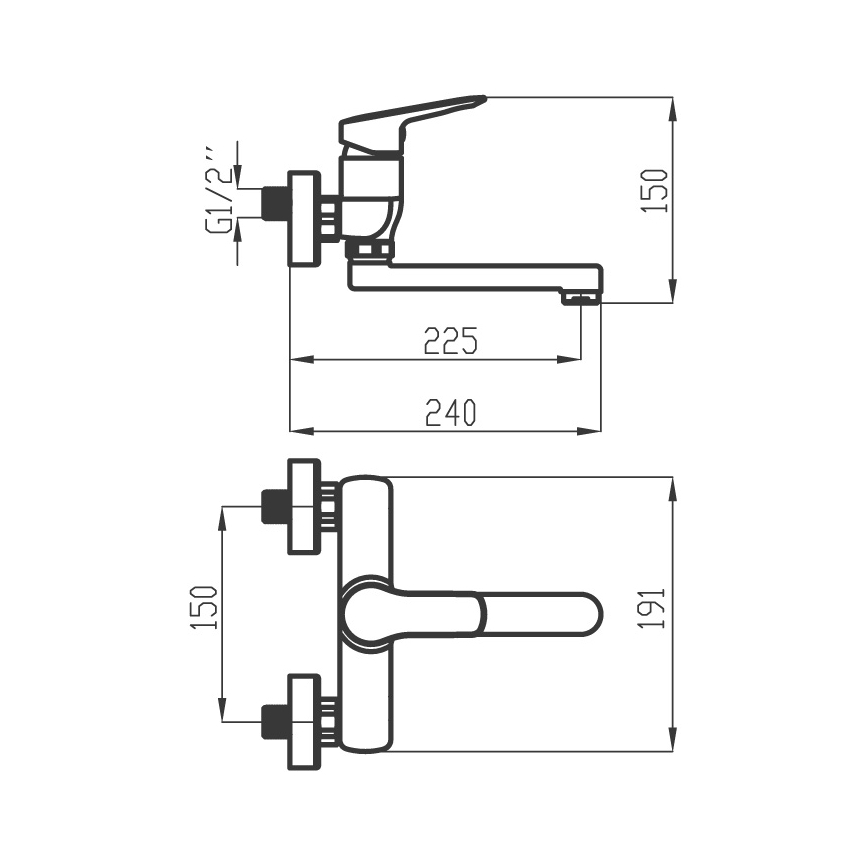 Baterie de chiuvetă/lavoar Novaservis METALIA crom lucios