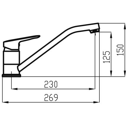 Baterie de chiuvetă Novaservis METALIA crom lucios