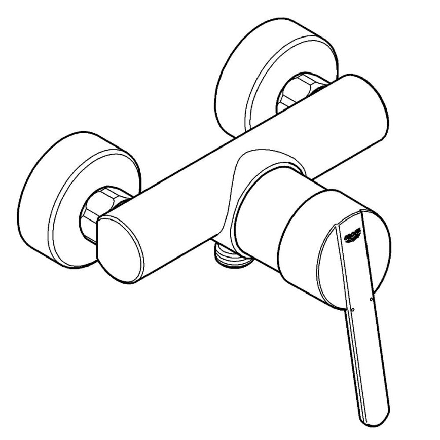 Baterie de duș GROHE FEEL DN 15, crom lucios 32270000
