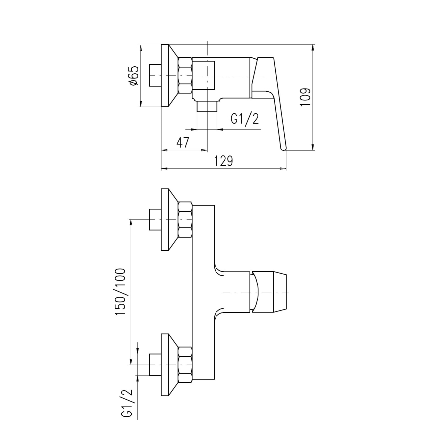 Baterie de duș RAV Slezák COLORADO CO181.5CMATZ - negru/auriu