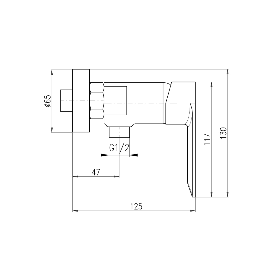 Baterie de duș RAV Slezák NL181.5 NIL, crom lucios