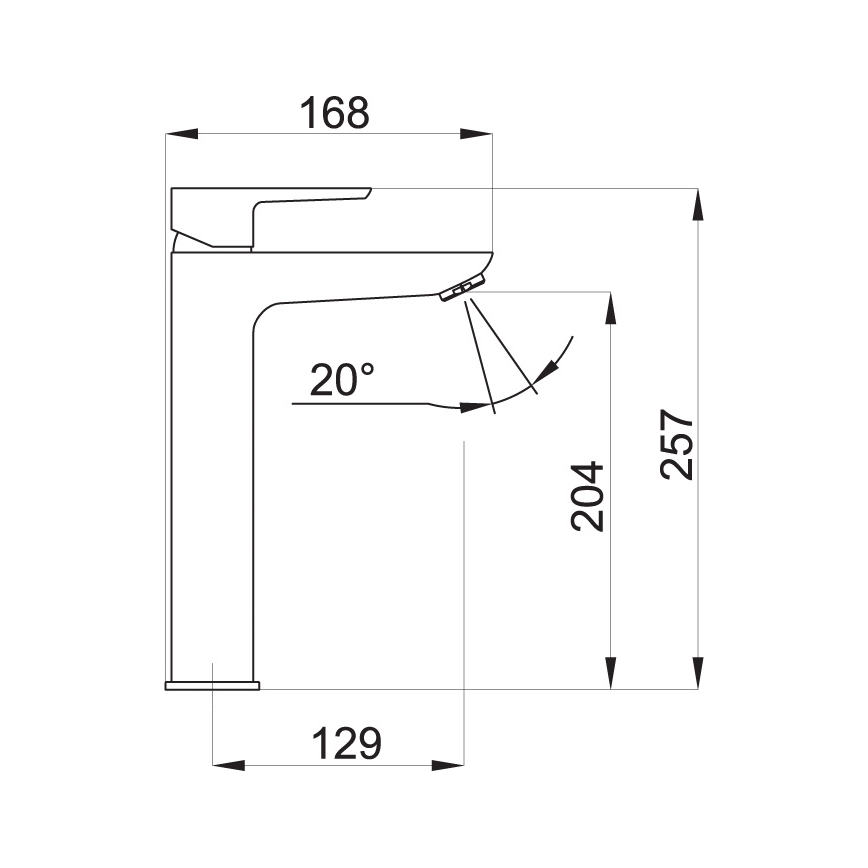 Baterie de lavoar Novaservis METALIA ECO 25,7 cm crom lucios