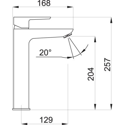 Baterie de lavoar Novaservis METALIA ECO 25,7 cm negru mat