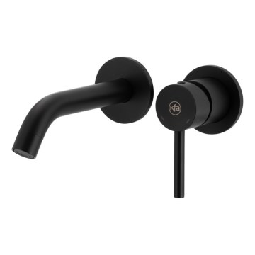 Baterie de lavoar pentru instalare ascunsă KFA Armatura 5039-810-81 MOZA negru mat