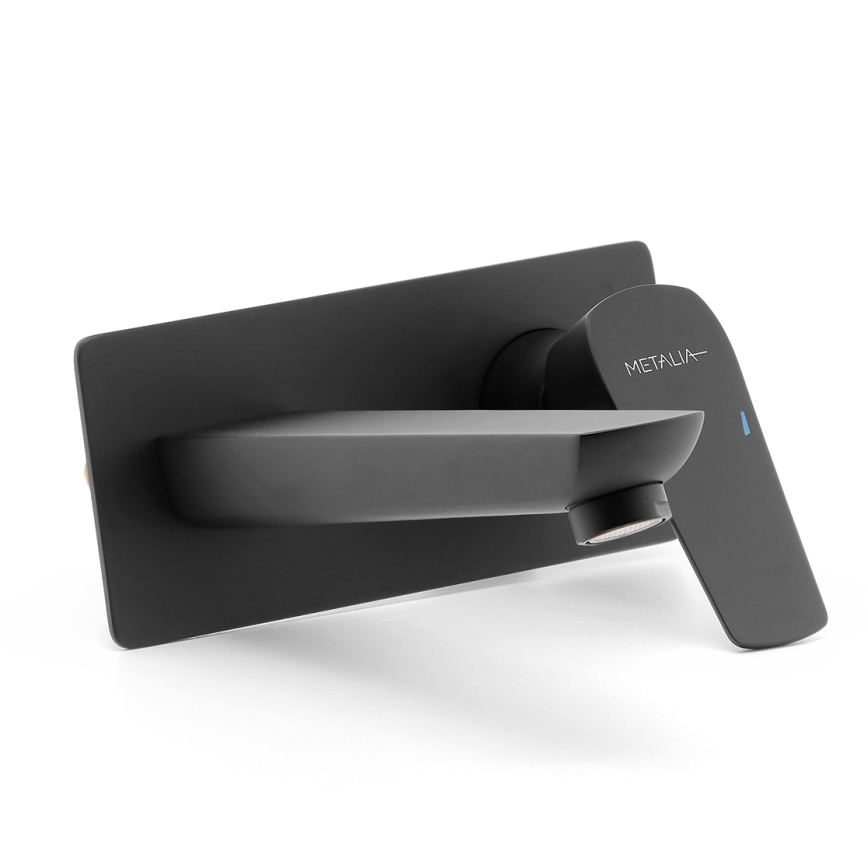 Baterie de lavoar pentru instalare ascunsă Novaservis METALIA ECO negru mat