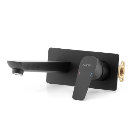 Baterie de lavoar pentru instalare ascunsă Novaservis METALIA ECO negru mat