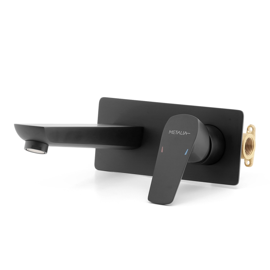 Baterie de lavoar pentru instalare ascunsă Novaservis METALIA ECO negru mat