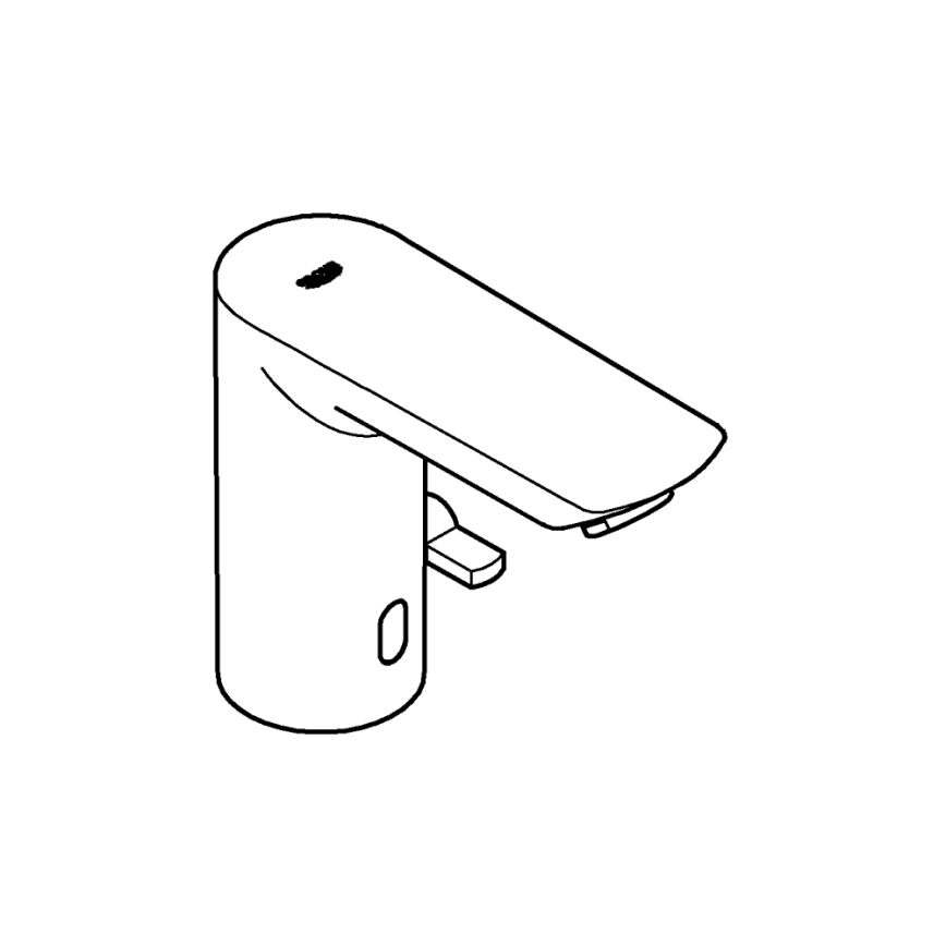 Baterie electronică cu senzor pentru lavoar GROHE BAU COSMOPOLITAN E, 123 mm, crom — 36453000