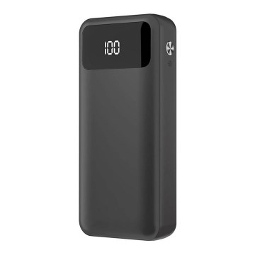 Baterie externă cu display 10000mAh/3,7V negru