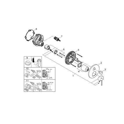 Baterie GROHE PLUS, crom lucios, 24093003