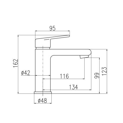 Baterie lavoar RAV Slezák CO129.0 + piletă COLORADO, 16,2 cm, crom lucios