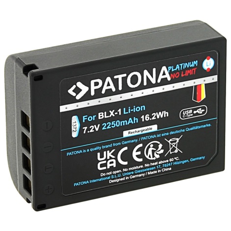 Baterie Olympus BLX-1 2400mAh Li-Ion Platinum încărcare USB-C PATONA