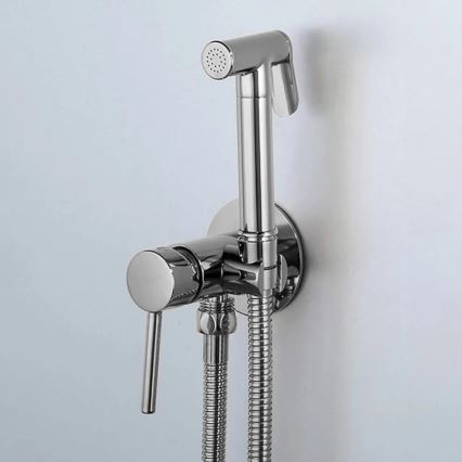 REA-B4106 - Baterie pentru bideu LUNGO cu duș pentru montaj încastrat, crom lucios