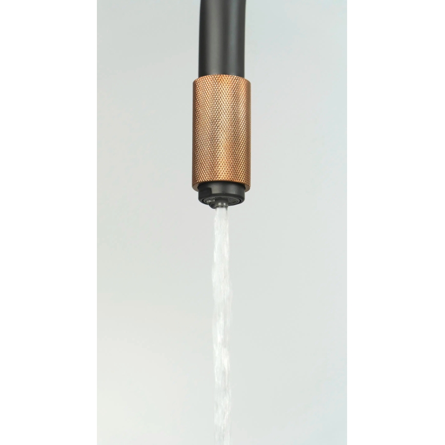 Baterie pentru chiuvetă Deante ASTER BCA_B64M, negru/alamă