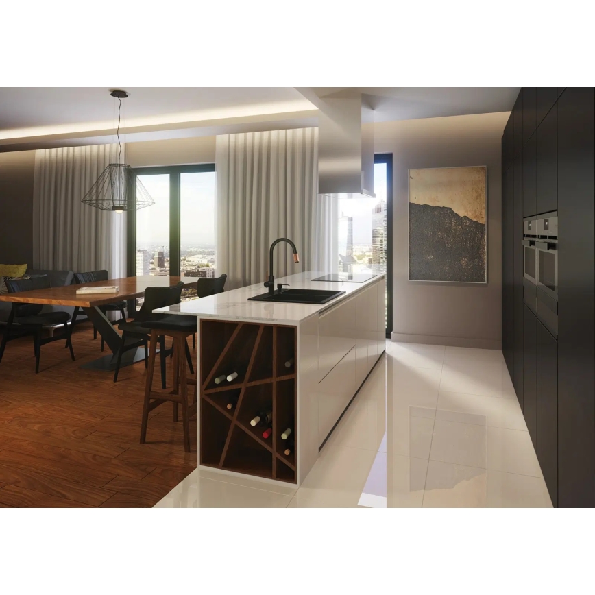 Baterie pentru chiuvetă Deante ASTER BCA_B64M, negru/alamă