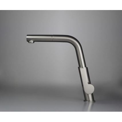 Baterie pentru chiuvetă Deante BQS_D73M SILIA – cu duș extractibil, finisaj titan