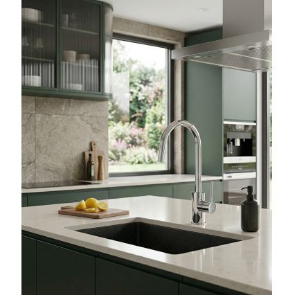 Baterie pentru chiuvetă Paffoni LIGHT, 36,3 cm, crom lucios