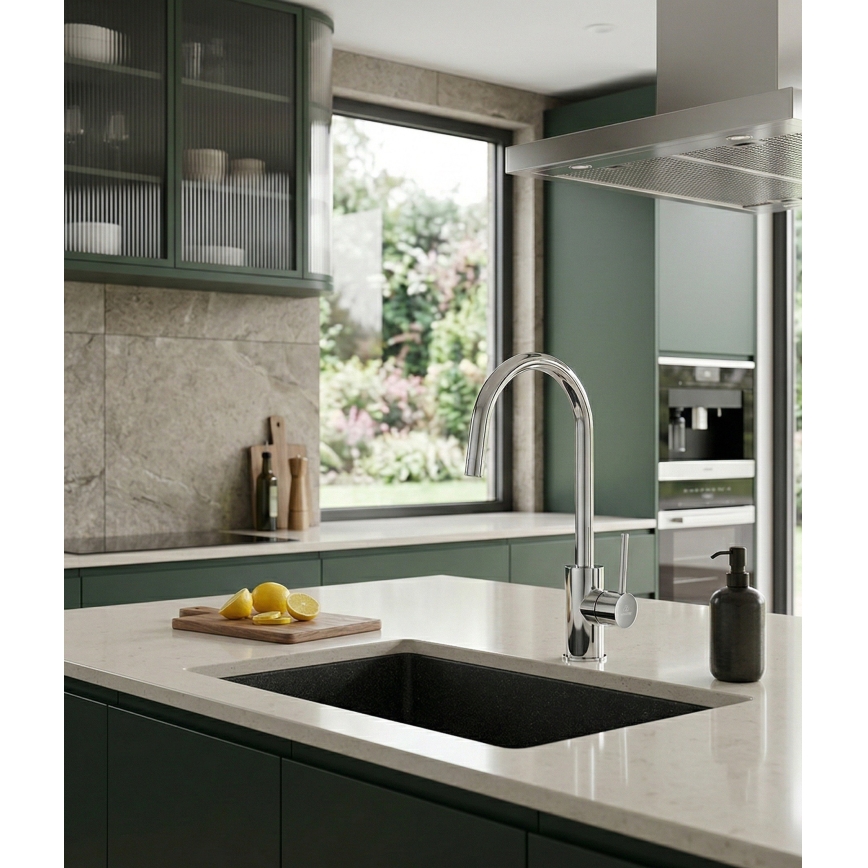 Baterie pentru chiuvetă Paffoni LIGHT, 36,3 cm, crom lucios