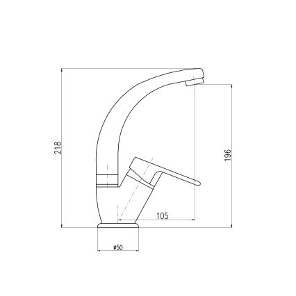Baterie pentru chiuvetă RAV Slezák COLORADO CO106.0/2, crom lucios, 21,8 cm