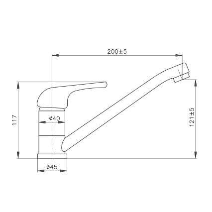 Baterie pentru chiuvetă RAV Slezák SAZAVA SA005.0, 11,7 cm, crom lucios