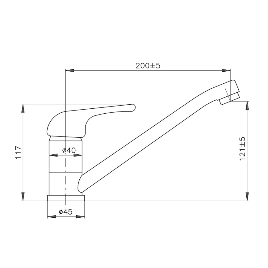 Baterie pentru chiuvetă RAV Slezák SAZAVA SA005.0, 11,7 cm, crom lucios