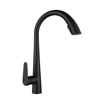 Baterie pentru chiuvetă ROSS, cu pulverizator extractibil, 43 cm, negru - REA-B5313